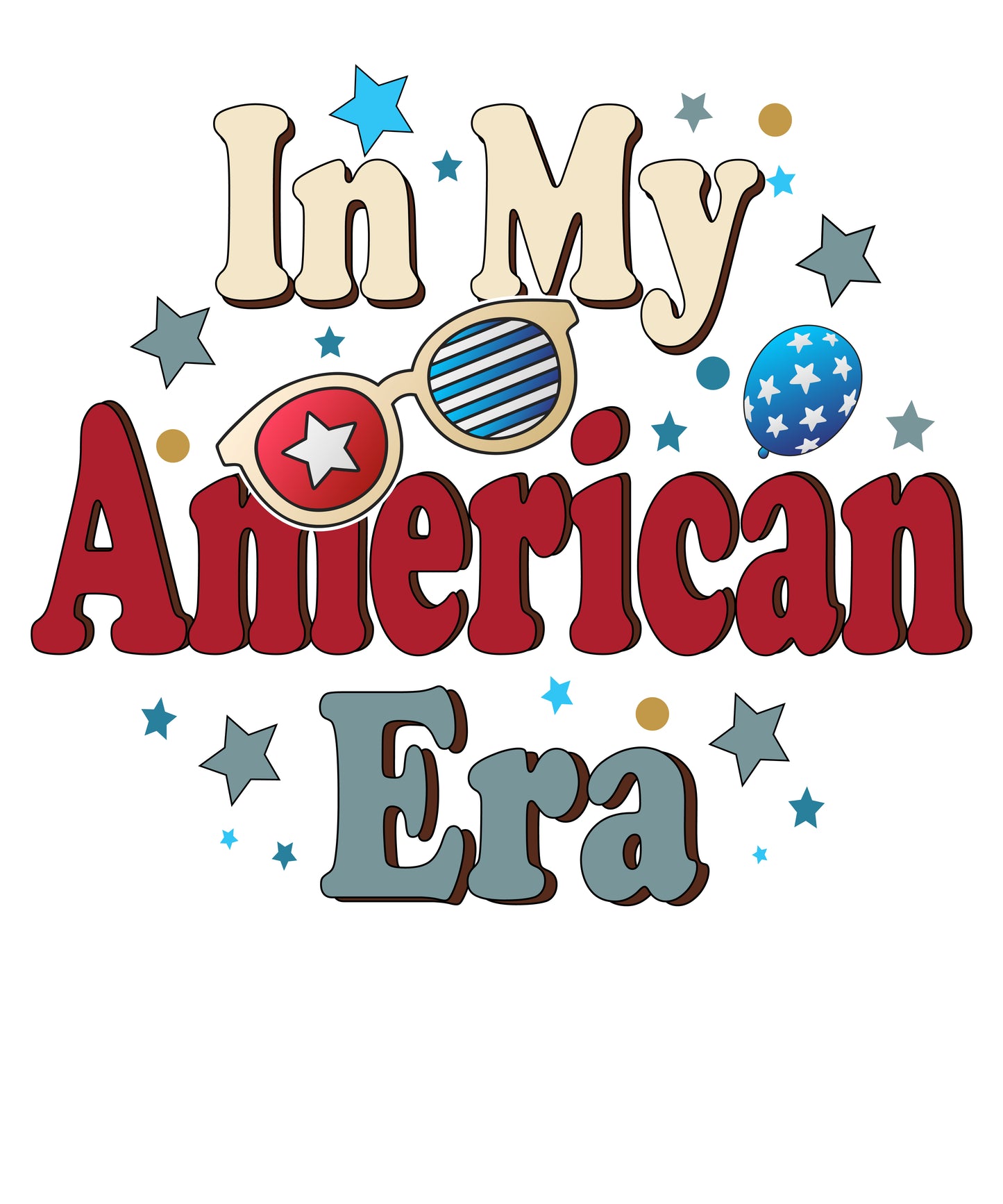 IN MY AMERICAN ERA 4TH JULY DTF TRANSFER