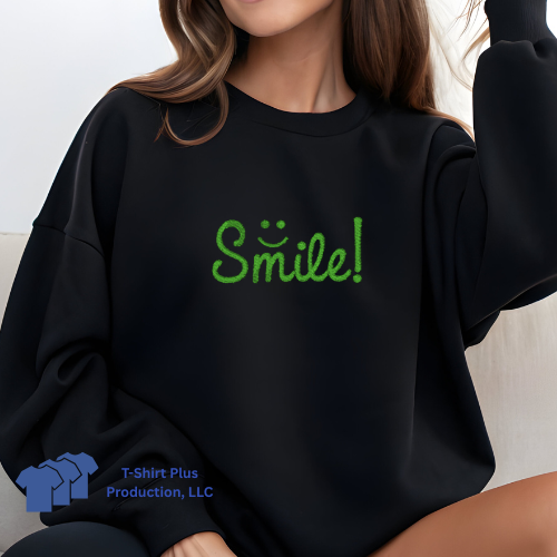 EMBROIDERED - SMILE! - TSHIRT